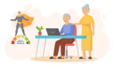 پیش‌نمایش فایل aged-couple-using-laptop-5758174 از پک سالمندان با تکنولوژی