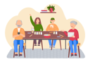 پیش‌نمایش فایل elderly-parents-are-using-technology-while-playing-board-game-at-home-with-their-children-5758169 از پک سالمندان با تکنولوژی