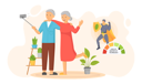 پیش‌نمایش فایل senior-couple-taking-selfie-5758178 از پک سالمندان با تکنولوژی