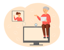 پیش‌نمایش فایل elderly-woman-chatting-with-daughter-on-video-call-5758151 از پک بازی ویدیویی سالمندان