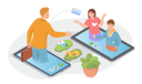پیش‌نمایش فایل family-discussion-about-vacation-on-video-call-5758240 از پک ارتباطات آنلاین