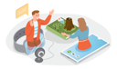 پیش‌نمایش فایل people-discuss-vacation-in-asia-on-video-call-5758238 از پک ارتباطات آنلاین