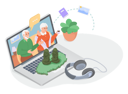 پیش‌نمایش فایل senior-couple-chatting-on-video-call-5758249 از پک ارتباطات آنلاین