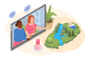 پیش‌نمایش فایل women-discussion-about-vacation-on-video-call-5758247 از پک ارتباطات آنلاین