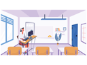 پیش‌نمایش فایل woman-doing-online-class-6021525 از پک اتوماسیون و تحلیل