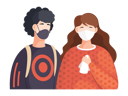 پیش‌نمایش فایل boy-and-girl-with-facemask-6257587 از پک زوج در حال استفاده از ماسک