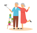 پیش‌نمایش فایل aged-couple-taking-selfie-6257559 از پک سالمند با گجت‌ها
