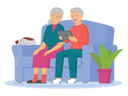 پیش‌نمایش فایل aged-couple-watching-video-6257558 از پک سالمند با گجت‌ها