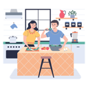 پیش‌نمایش فایل boy-and-girl-cooking-together-6257569 از پک آماده سازی غذا