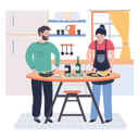پیش‌نمایش فایل couple-cooking-together-6257566 از پک آماده سازی غذا