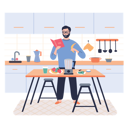 پیش‌نمایش فایل man-cooking-vegetarian-food-6257564 از پک آماده سازی غذا