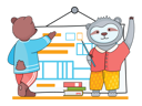 پیش‌نمایش فایل animal-attend-classes-6257447 از پک مهدکودک حیوانات