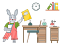 پیش‌نمایش فایل bunny-with-notebook-in-chemistry-lesson-6377958 از پک بازگشت به مدرسه