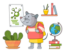پیش‌نمایش فایل cute-mouse-student-with-backpack-6377962 از پک بازگشت به مدرسه