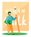 پیش‌نمایش فایل artisting-painting-about-vegan-milk-6394109 از پک شیر وگان