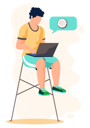 پیش‌نمایش فایل man-freelancer-working-on-laptop-6394128 از پک شیر وگان