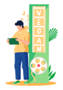 پیش‌نمایش فایل man-learning-about-vegan-product-6394117 از پک شیر وگان