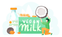 پیش‌نمایش فایل man-making-organic-plant-based-coconut-milk-6394121 از پک شیر وگان