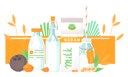 پیش‌نمایش فایل plant-based-drinks-6394120 از پک شیر وگان