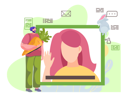پیش‌نمایش فایل man-watching-female-blogger-video-6393903 از پک متفرقه