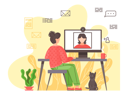 پیش‌نمایش فایل woman-communicates-remotely-6393892 از پک متفرقه