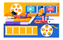 پیش‌نمایش فایل people-watching-a-movie-on-the-internet-6396625 از پک آموزش آنلاین