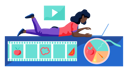 پیش‌نمایش فایل woman-is-lying-on-the-floor-and-watching-cooking-video-6396636 از پک آموزش آنلاین