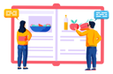 پیش‌نمایش فایل young-people-look-at-a-cookbook-and-discuss-the-recipes-written-in-it-6396640 از پک آموزش آنلاین