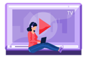 پیش‌نمایش فایل girl-watching-educational-video-6396373 از پک آموزش و دانش