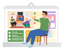 پیش‌نمایش فایل man-blogger-talking-about-friends-having-fun-at-the-weekend-of-a-new-entertainment-6420310 از پک بازی ها