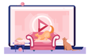 پیش‌نمایش فایل cheerful-kitties-sitting-on-armchair-6394497 از پک حیوان خانگی