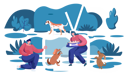 پیش‌نمایش فایل girl-training-her-doggy-6394501 از پک حیوان خانگی