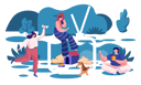 پیش‌نمایش فایل people-pet-owners-walking-together-in-the-evening-6394493 از پک حیوان خانگی