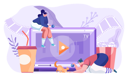 پیش‌نمایش فایل woman-playing-with-kitty-6394499 از پک حیوان خانگی