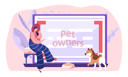 پیش‌نمایش فایل women-near-computer-screen-with-tutorial-about-keeping-dogs-at-home-6394518 از پک حیوان خانگی