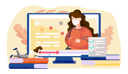 پیش‌نمایش فایل girl-working-from-home-in-lockdown-6393853 از پک پزشکی و مراقبت های بهداشتی
