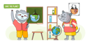 پیش‌نمایش فایل ecology-lesson-in-the-school-for-animals-6420595 از پک فعالیت حیوانات