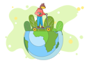 پیش‌نمایش فایل lovely-beaver-schoolboy-riding-scooter-the-layout-of-the-planet-earth-6420589 از پک فعالیت حیوانات