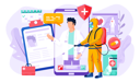 پیش‌نمایش فایل doctor-on-medical-app-6420385 از پک همه‌گیری کرونا