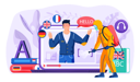 پیش‌نمایش فایل online-internet-language-courses-foreign-speech-study-at-home-man-teacher-leads-a-lesson-6420386 از پک همه‌گیری کرونا