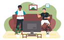 پیش‌نمایش فایل friends-play-video-games-6420436 از پک خانواده و دوستان