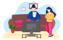 پیش‌نمایش فایل woman-watching-tv-together-6420430 از پک خانواده و دوستان