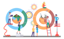 پیش‌نمایش فایل advantages-and-disadvantages-of-human-activity-global-pollution-and-greening-the-planet-concept-6420599 از پک تغییرات آب و هوایی