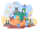 پیش‌نمایش فایل negative-effects-of-human-activities-environmental-problems-harm-to-nature-vector-illustration-6420603 از پک تغییرات آب و هوایی