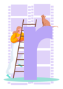 پیش‌نمایش فایل girl-climbing-to-letter-r-6419941 از پک عشق به حیوان خانگی