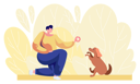 پیش‌نمایش فایل girl-training-dog-to-do-tricks-6419950 از پک عشق به حیوان خانگی