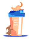 پیش‌نمایش فایل pets-climbing-top-of-the-lid-6419948 از پک عشق به حیوان خانگی