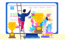 پیش‌نمایش فایل girls-showing-trophy-got-for-winning-first-place-6420394 از پک وب‌سایت