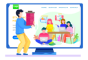 پیش‌نمایش فایل man-watching-a-video-blog-about-education-6420390 از پک وب‌سایت
