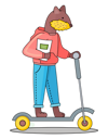پیش‌نمایش فایل beaver-riding-scooter-6419641 از پک فعالیت حیوانات